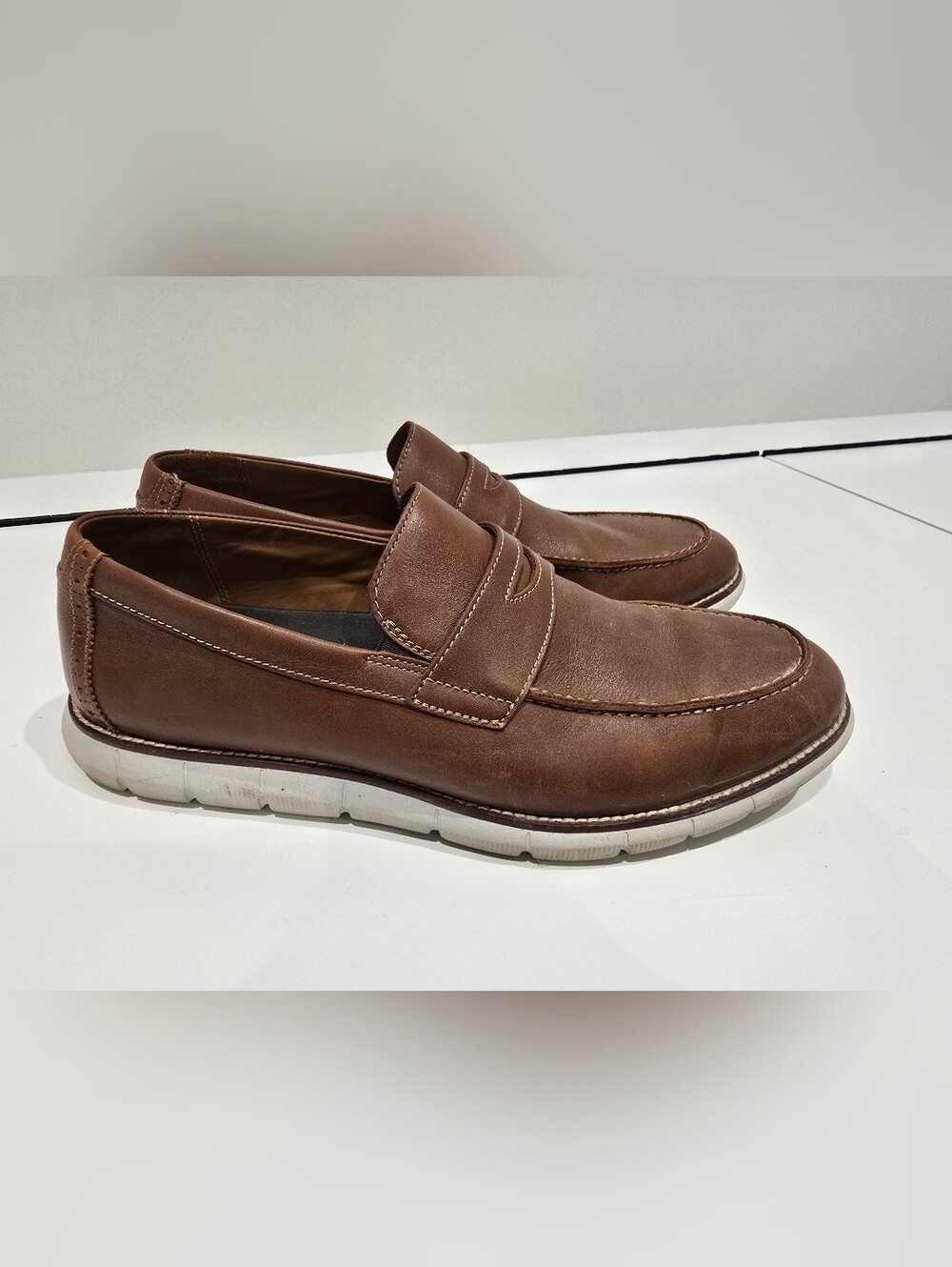 Johnston & Murphy Brown Leather Casual Penny Loafers